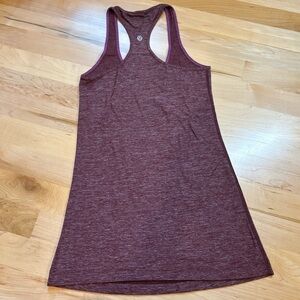 Lululemon Cool Racerback - Light Luon- Heathered Bordeaux Drama- Size 4